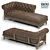 Cozy Chesterfield Cocoon Chaise 3D model small image 2