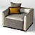 Cozy Comfort: Single Seating Sofa 3D model small image 2