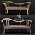 Provence Vineyard Loveseat 3D model small image 2