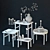 Modern Dining Set: YPPERLIG Collection 3D model small image 2