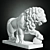 Majestic Lion Statue 3D model small image 1