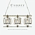 Elegant Broxton Rectangular Chandelier 3D model small image 1