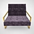 Luxurious Nova Armchair: Night Grey Velvet 3D model small image 2