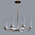 Sleek 60s Mod Chandelier 3D model small image 1