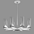 Sleek 60s Mod Chandelier 3D model small image 2