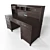 Versatile Smart Credenza Hutch 3D model small image 2