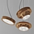 AFTER GLOW Brass & Glass Ceiling Lamp 3D model small image 2