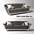 Retro Textile and Wood Sofa 3D model small image 3