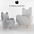 Cozy Bear Duo: Baby & Papa - theinvisiblecollection 3D model small image 1