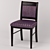 Elegant Cherry Chair with Customizable Upholstery 3D model small image 1