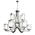 Elegant 9-Light Brushed Nickel Chandelier 3D model small image 1