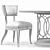 Modern Round Dining Set 3D model small image 3
