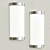 Sleek Chrome Bathroom Wall Light 3D model small image 1