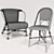 Monaco & Chevron Riviera Chairs: Elegant Seating Solution 3D model small image 3