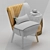 Elegant Maxwell & Vince Table: Scalloped Chair 3D model small image 2