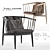 Elegant Ash Armchair: Tivoli Lounge 3D model small image 1