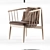 Elegant Ash Armchair: Tivoli Lounge 3D model small image 2