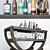 Vintage RH Factory Bar Cart 3D model small image 2