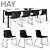 Modern Hay Dining Set: T12 Table & AAC08/JW01 Chairs 3D model small image 1