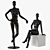 Sleek Female Abstract Mannequin 3D model small image 1