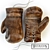 Artisan Vintage Leather Boxing Gloves 3D model small image 1