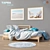 Versatile Daybed Set with IKEA TARVA: Comfortable and Ergonomic Bed, Bedding, and Décor 3D model small image 1
