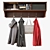 Modern Wall-Mounted Clothes Shelf 3D model small image 1