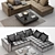 Modern Corner Sofa: BoConcept Mezzo 3D model small image 2