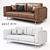 Modern Leather Sofa | West Elm Dempsey 3D model small image 2