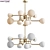 Modern Frosted Glass Chandelier 3D model small image 1