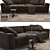 B&B Italia Luis Sofa: Elegant Comfort in 240cm Width 3D model small image 2