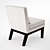 Modern Slipper Chair: Stylish and Compact Seating Solution 3D model small image 2