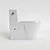 Sleek Design Simple Toilet 3D model small image 2