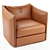 Luxury Maryl Leather Armchair - Elegant, Stylish, and Comfortable 3D model small image 1