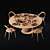 Elegant Porada Dining Set 3D model small image 3