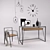 Modern Work Desk with Stylish Decor 3D model small image 2