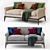 Modern Upholstered Sofa No. 2600 3D model small image 1