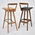 Scandinavian Modern Bar Stools by Henry Rosengren Hansen 3D model small image 2