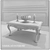 Elegant VIMERCATI INTERIORS Table with Vase & Candle 3D model small image 3