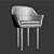 Lunar Ergonomic Dining Chair 3D model small image 2