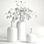 Elegant White Floral Vase 3D model small image 2