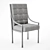 Bassett Blue Velvet Dining Chairs 3D model small image 3