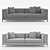 Cozy Contemporary Sofa 3D model small image 2