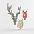 Plywood Animal Figurines: Deer, Bear, Fox 3D model small image 1