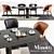 Minotti Bellagio 74H Dining Set 3D model small image 1