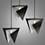 Origami Illumination: Sculptural Light Fixture 3D model small image 1