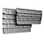 Elegant Gray Roman Curtains 3D model small image 3