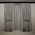 Elegant Curtain Combo: Straight + Central Tieback & Tulle 3D model small image 2