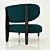 Elegant Rue Side Chair 3D model small image 2