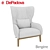 Modern Classic High-Back Armchair 3D model small image 1